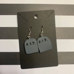 cute grave earrings